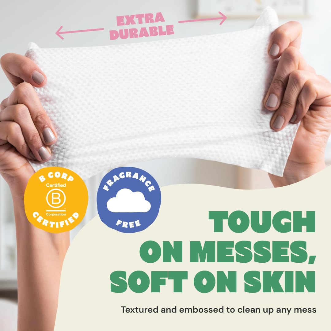 Travel-friendly DYPER wipes with peel-top dispenser for on-the-go use.