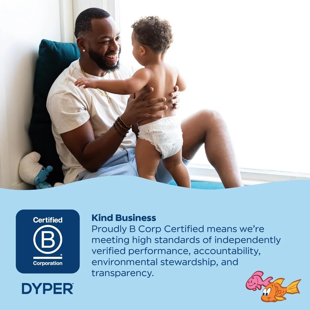 Size 1 diaper on baby demonstrating secure fit and comfort