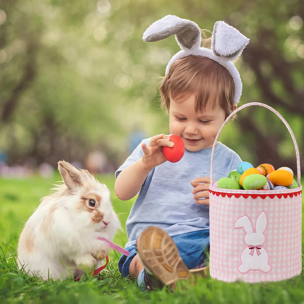 DYSHAYEN Bunny basket used as elegant table centerpiece