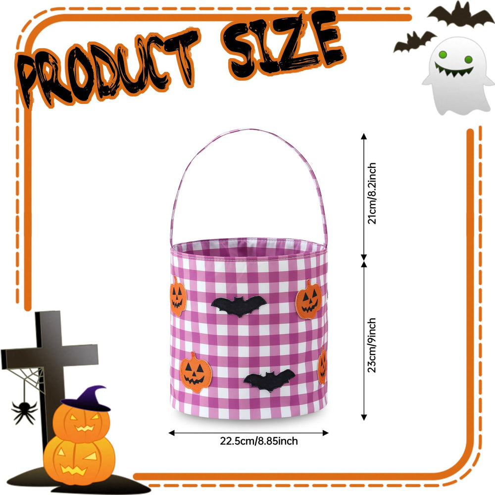 DYSHAYEN Halloween basket capacity shot demonstrates big storage for trick-or-treat.
