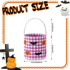 DYSHAYEN Halloween basket capacity shot demonstrates big storage for trick-or-treat.