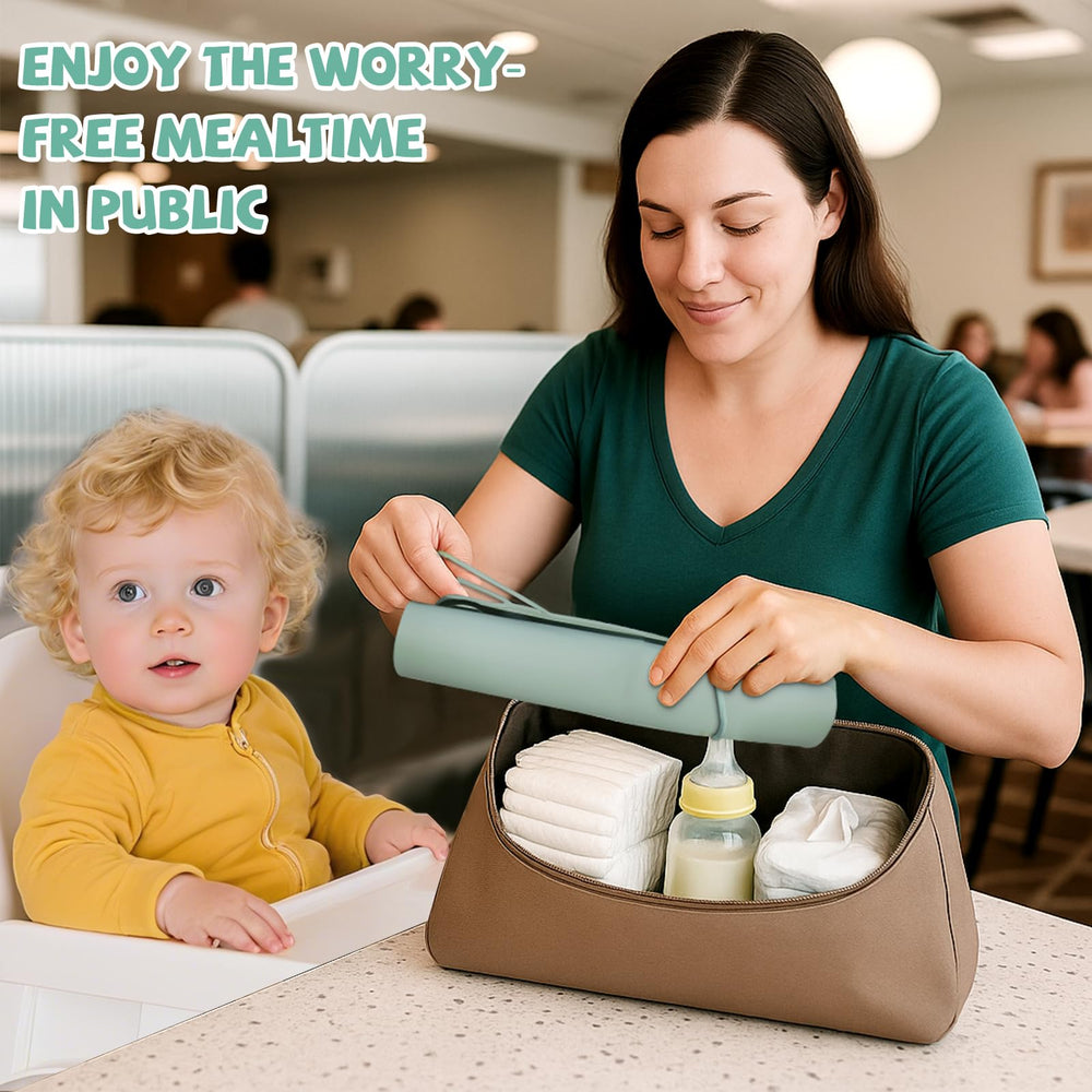 DZDOV placemat showing suction cups and straps for secure use.