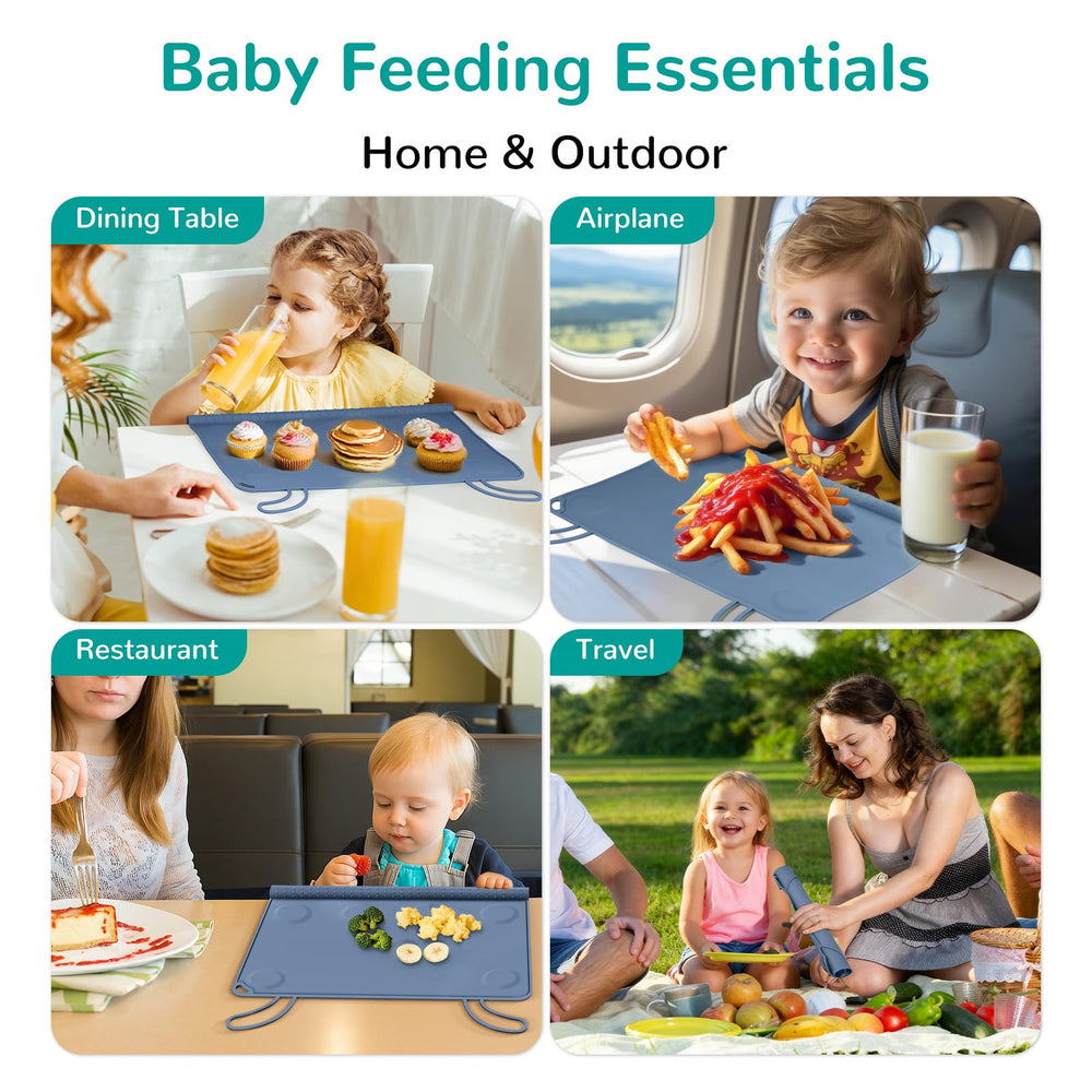 DZDOV silicone placemat supports early self-feeding for little hands.