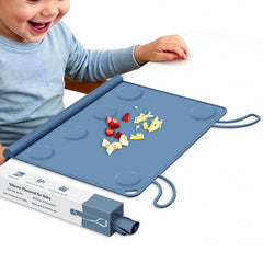 DZDOV silicone placemat with a large non-slip surface for tidy family meals.