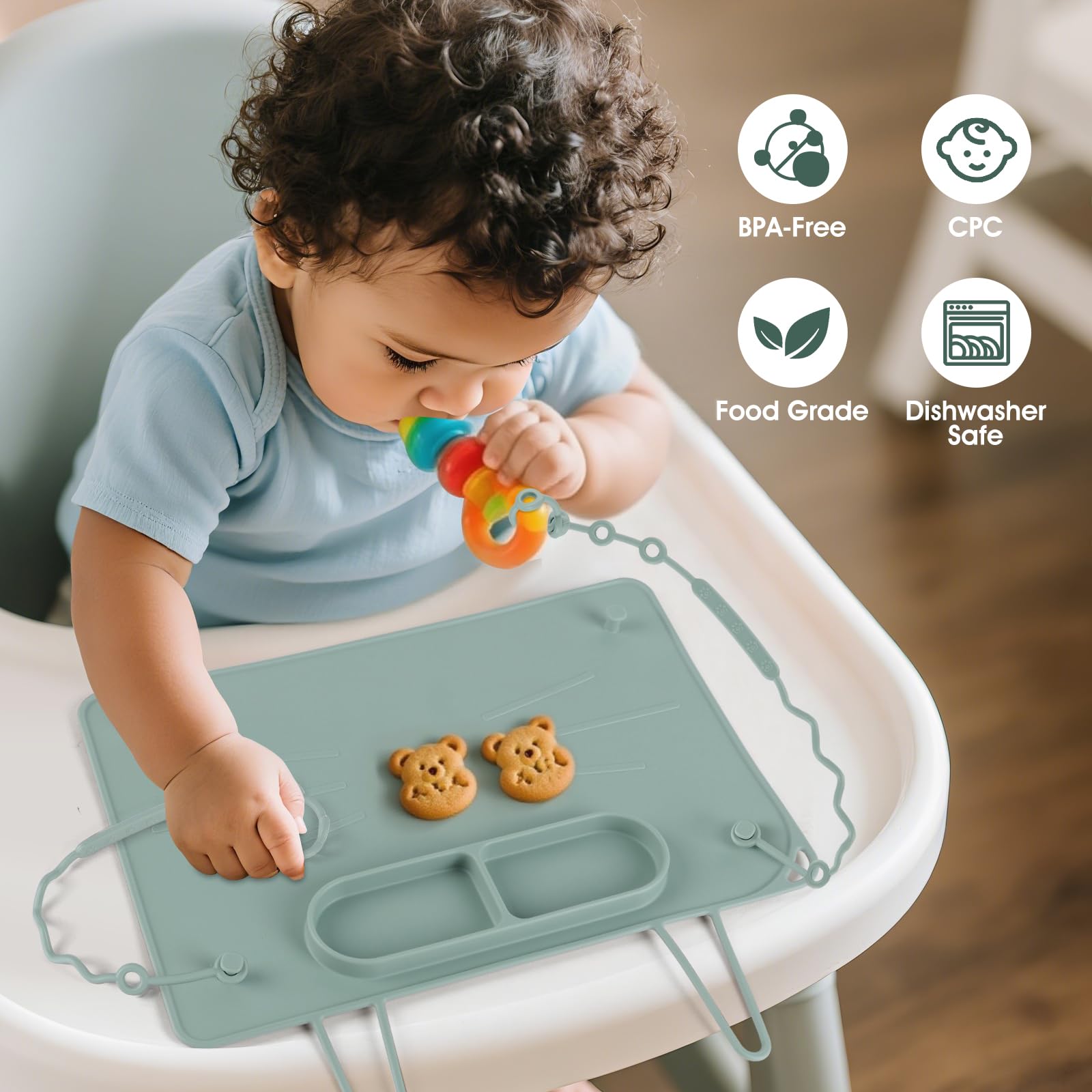 DZDOV placemat for on-the-go dining with wipe-clean surface.