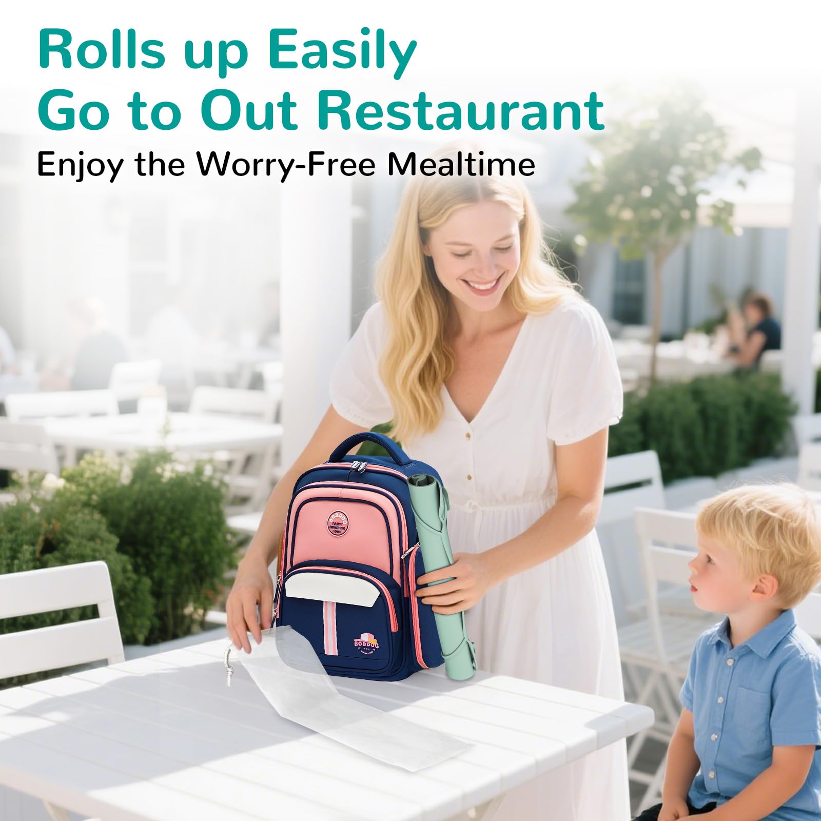 DZDOV placemat with suction base prevents slips during busy meals.