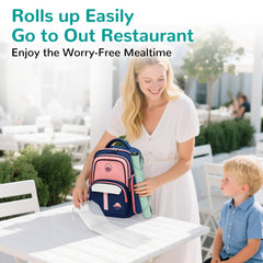 DZDOV placemat with suction base prevents slips during busy meals.
