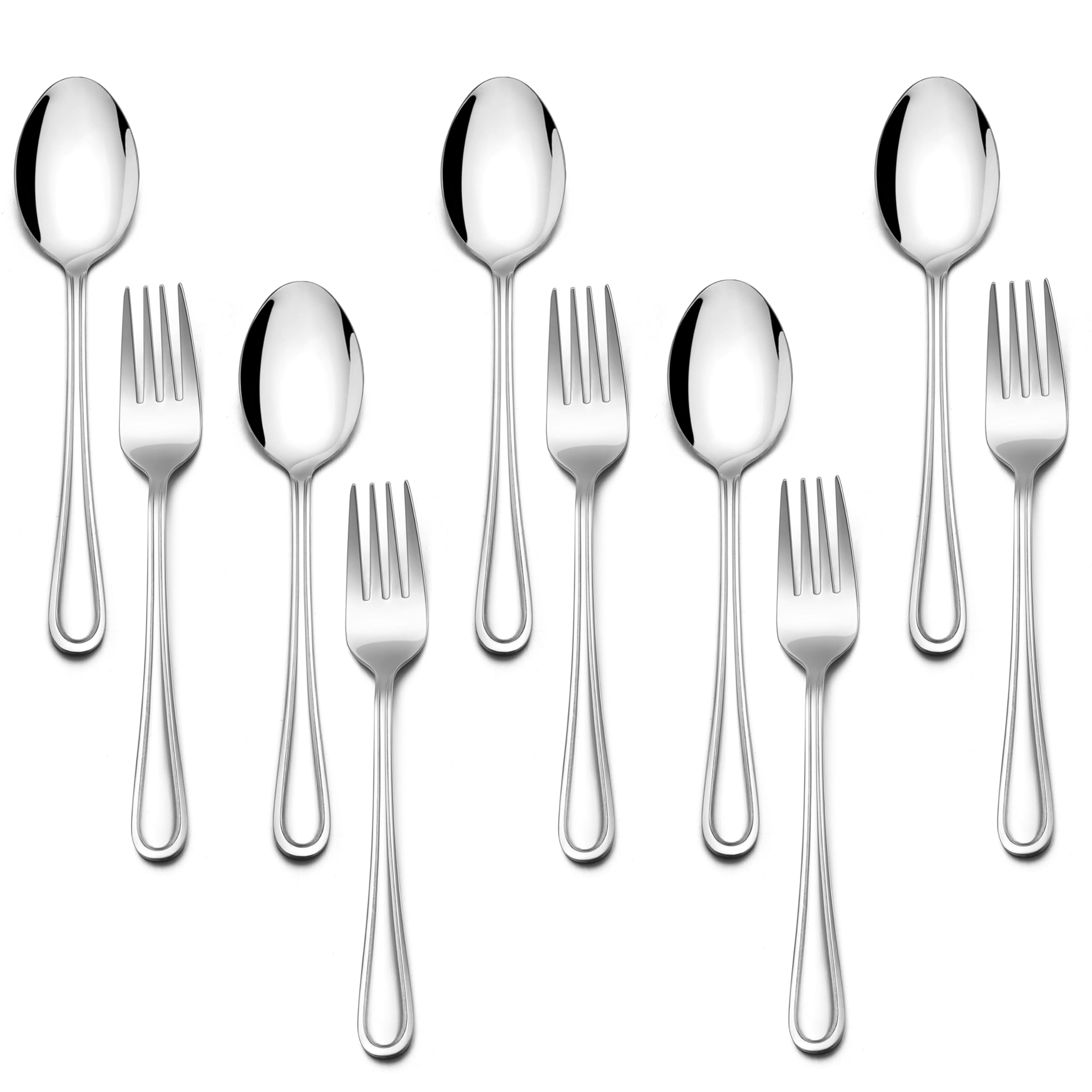 E-far toddler utensils set: forks and spoons for independent self-feeding with durable stainless steel