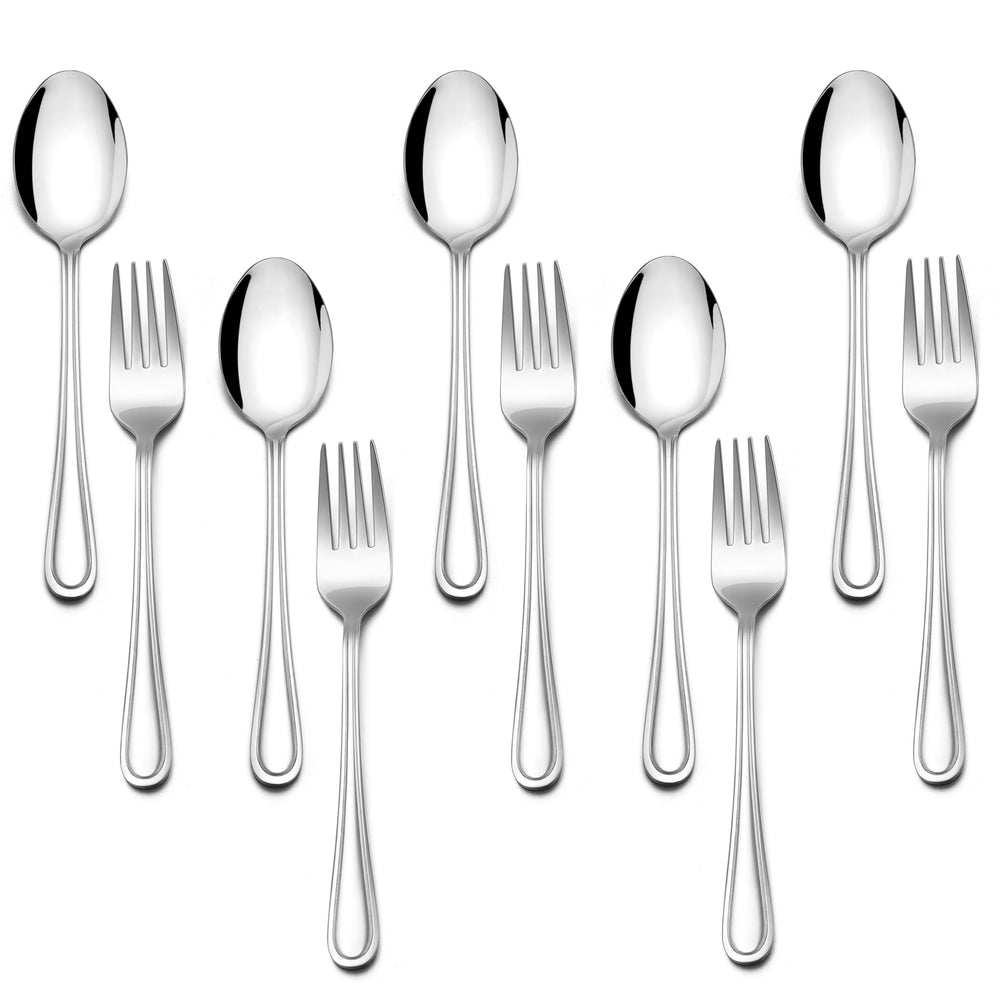 E-far toddler utensils set: forks and spoons for independent self-feeding with durable stainless steel