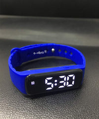e-vibra 8 Alarm Watch soft silicone strap emphasizes comfortable daily wear.
