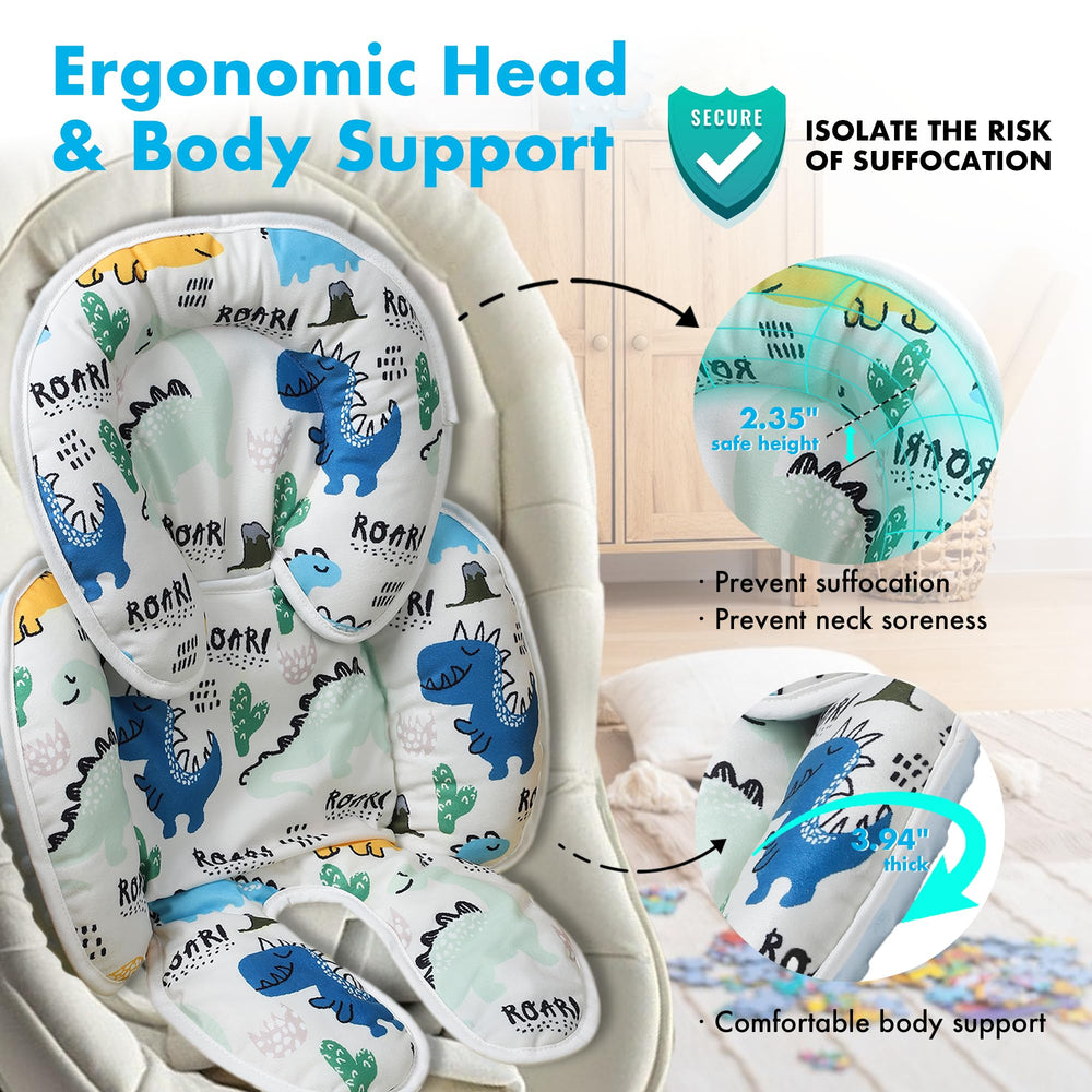 E1F1NN DOT 2-in-1 head and body support with adjustable straps.