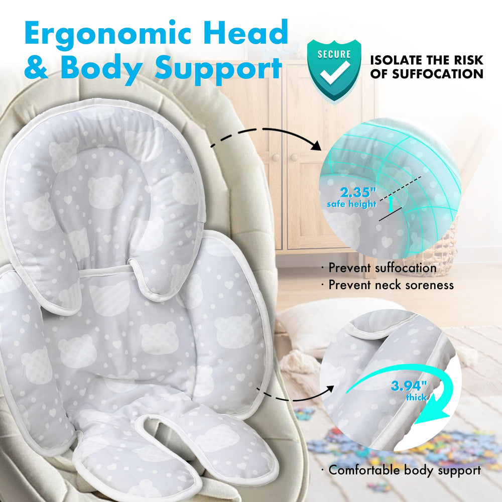 E1F1NN DOT two-sided infant insert with playful pattern and soothing texture.