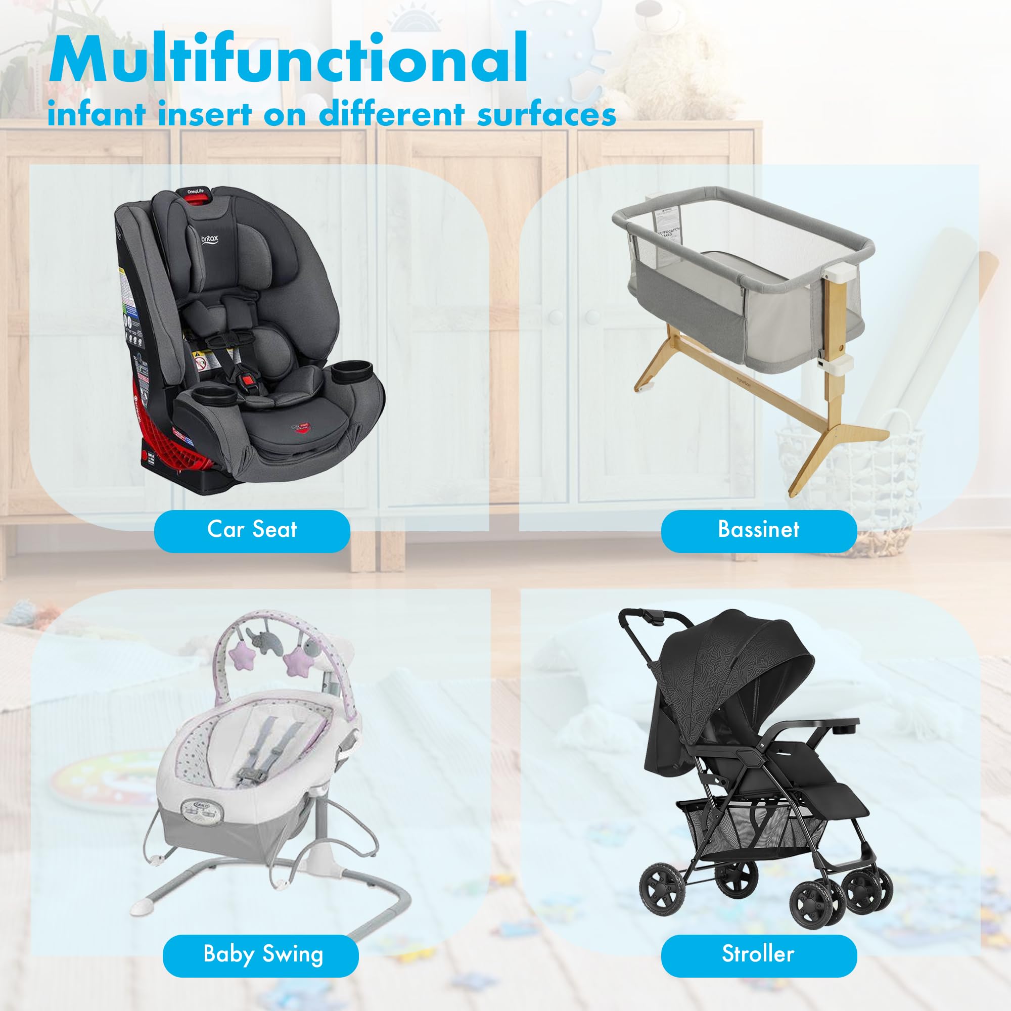 E1F1NN DOT adjustable Velcro strap connects head and body for growth.