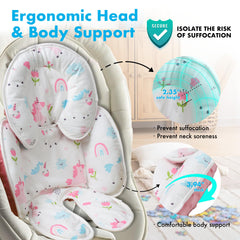 E1F1NN DOT double-sided head support with pattern and polka dots.