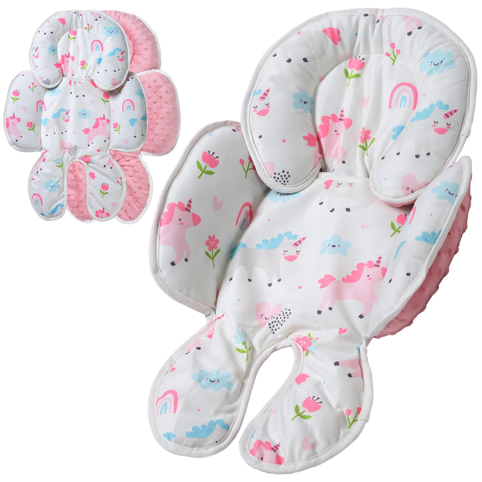 E1F1NN DOT baby head support offers full body cushioning for car seats.