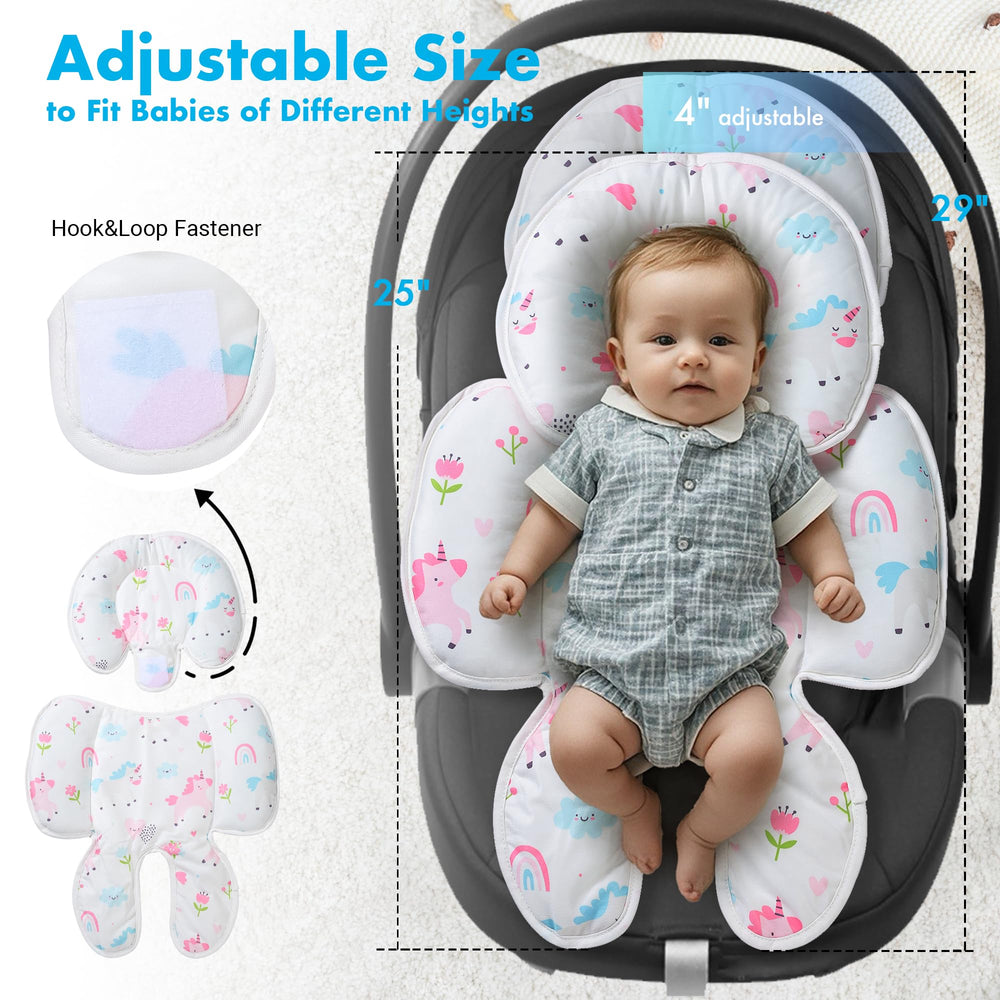 E1F1NN DOT adjustable Velcro head and body support for growing babies.