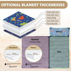 E1F1NN DOT nap mat full blanket provides all-in-one comfort