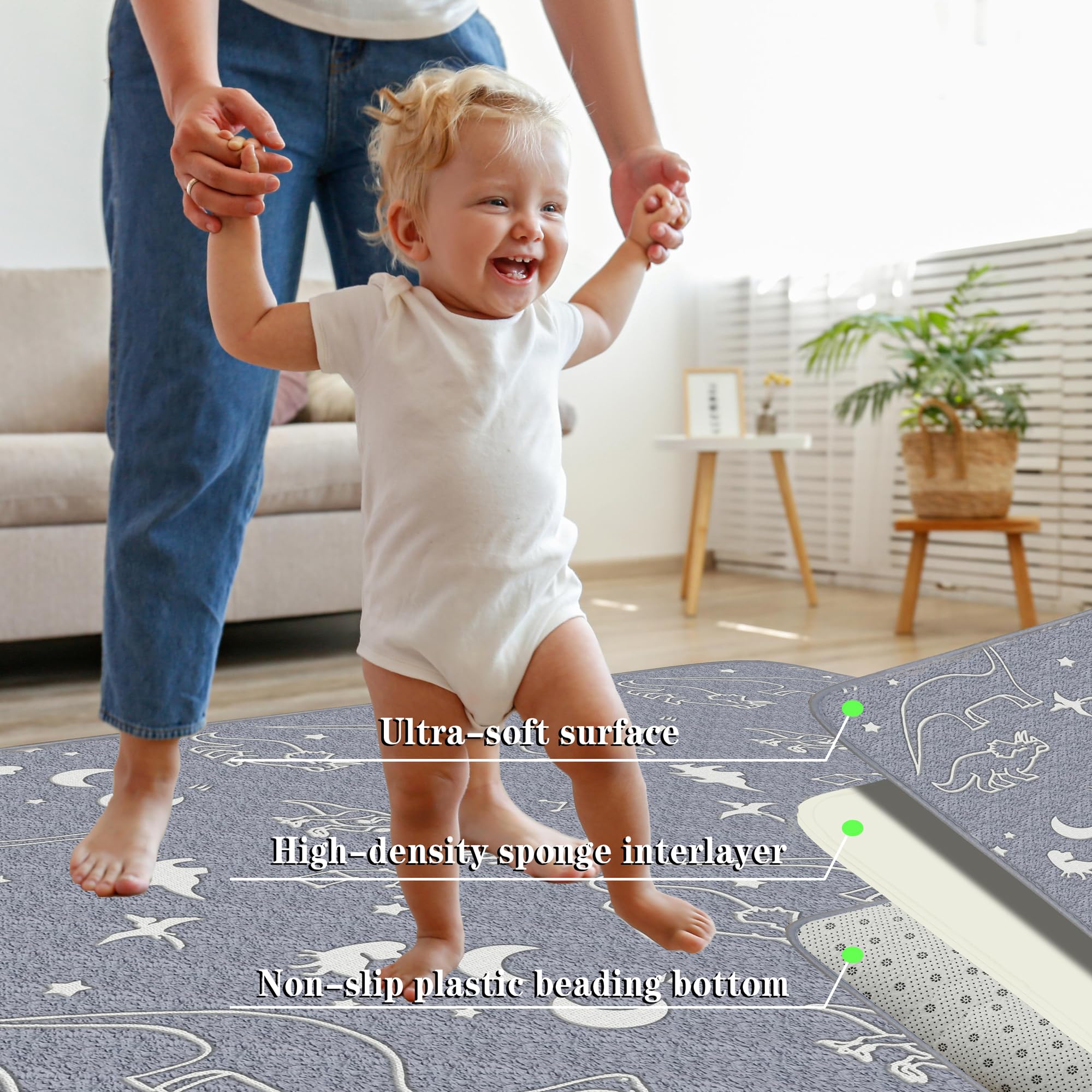 Eanpet 5x7 ft rug fits nurseries, bedrooms, and playrooms