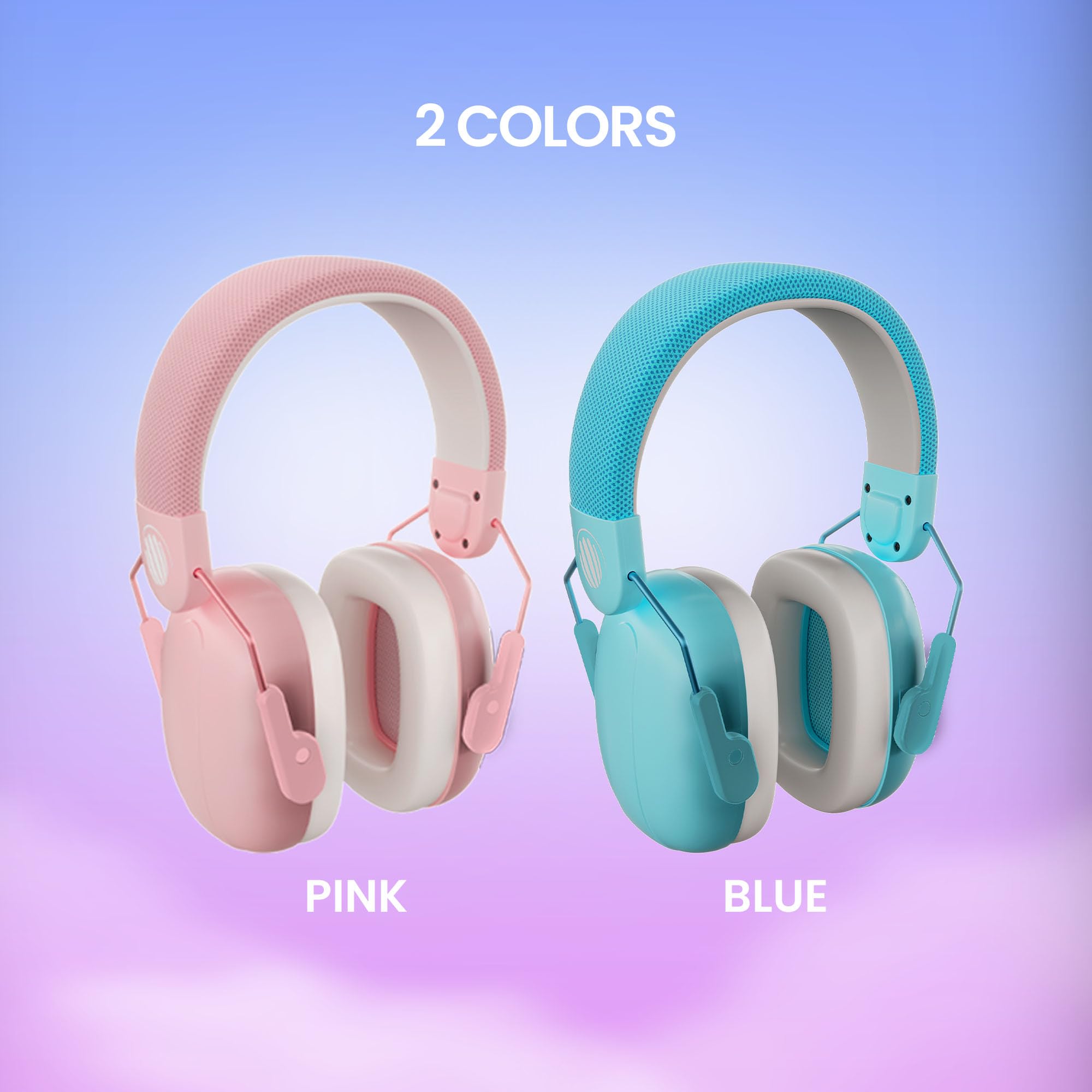 Eargasm Kids Earmuffs Pink portable design fits in a backpack for travel