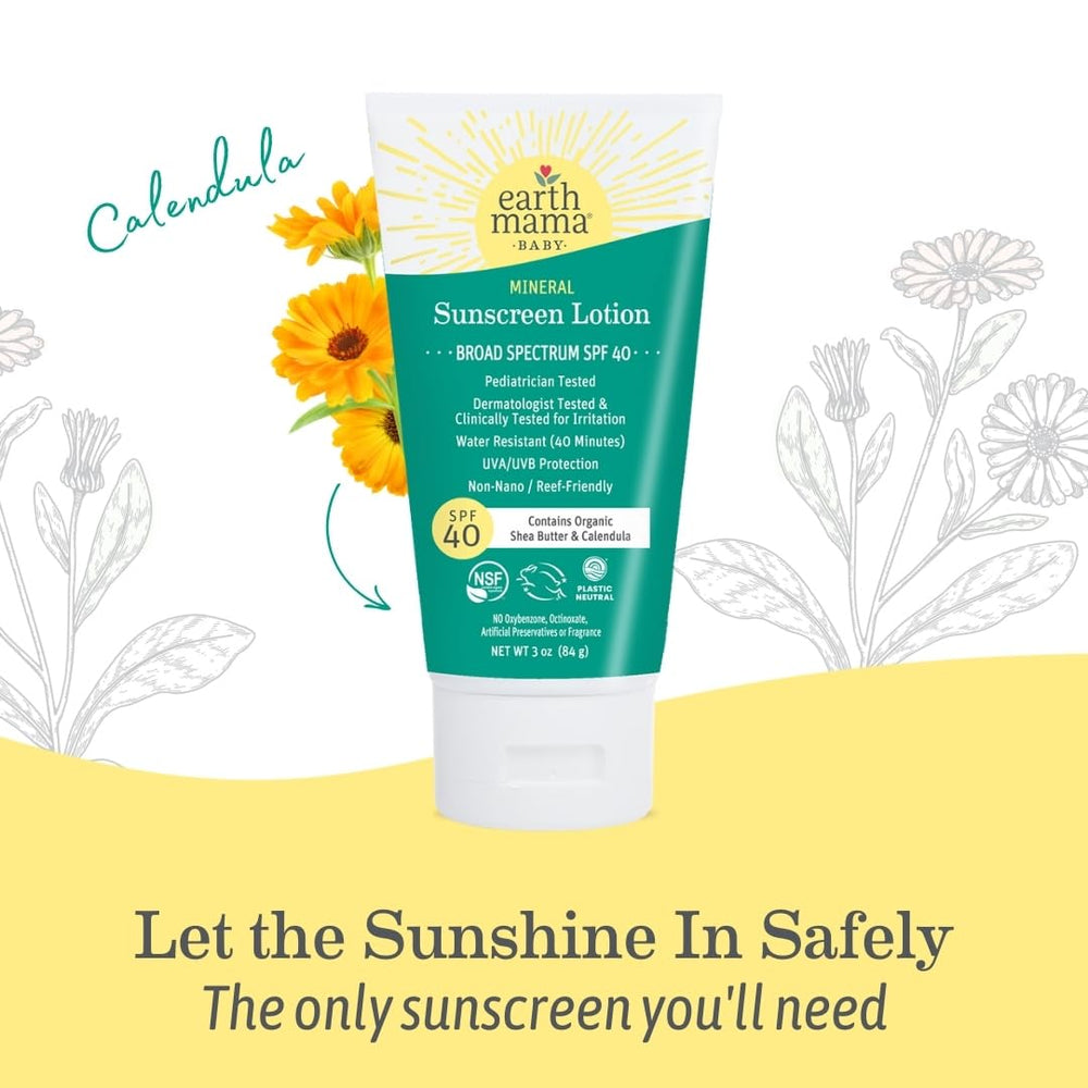 Earth Mama Baby Mineral Sunscreen Lotion used by kids during outdoor activities.