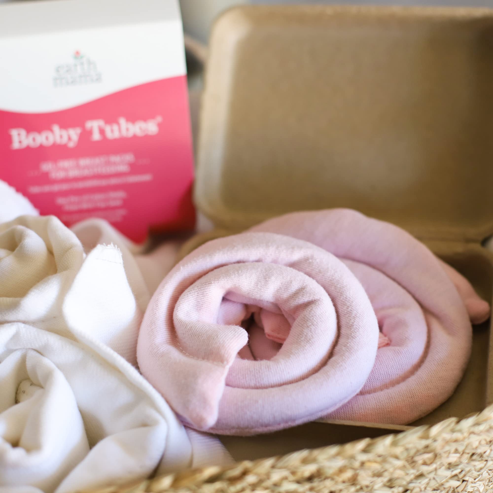 Earth Mama Booby Tubes closeup of organic cotton shell.