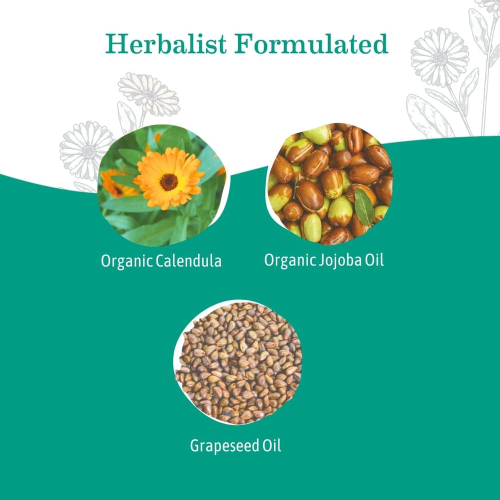 Earth Mama Calendula Baby Oil ingredients highlight calendula and jojoba.