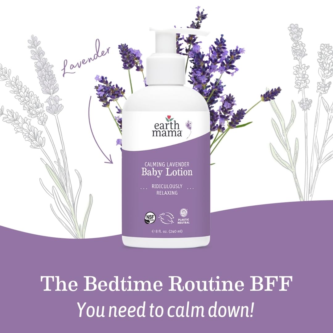 Earth Mama lotion on arm providing soft hydration for little ones