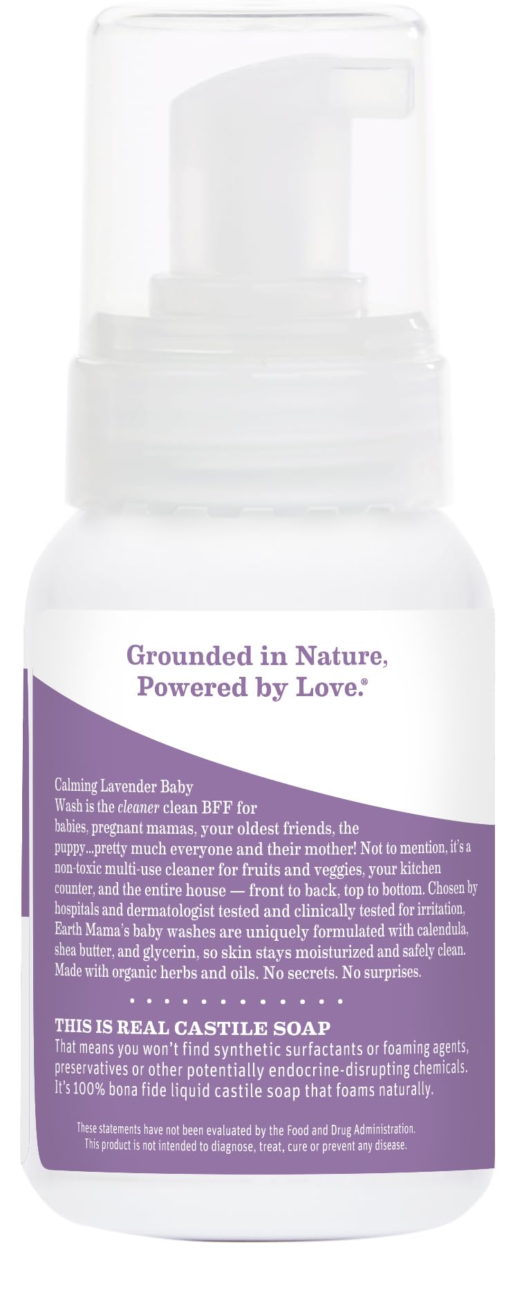 Earth Mama Calming Lavender Baby Wash foaming pump makes kids' bath easier