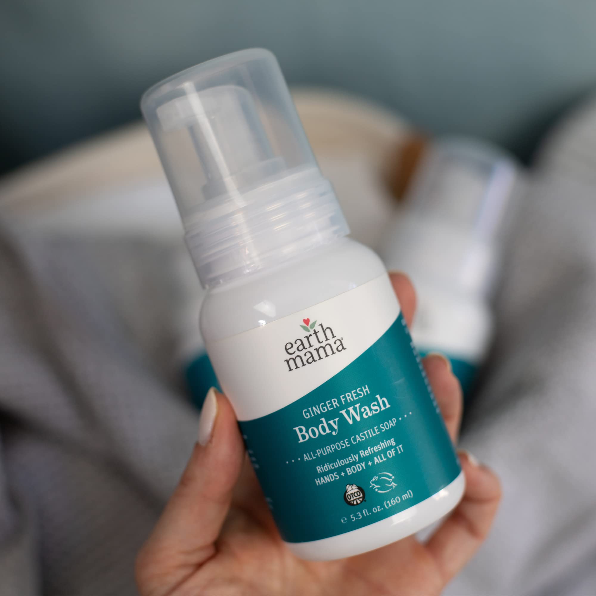 Earth Mama DIY cleaner idea bottle; safe kitchen and bathroom cleaning potential.
