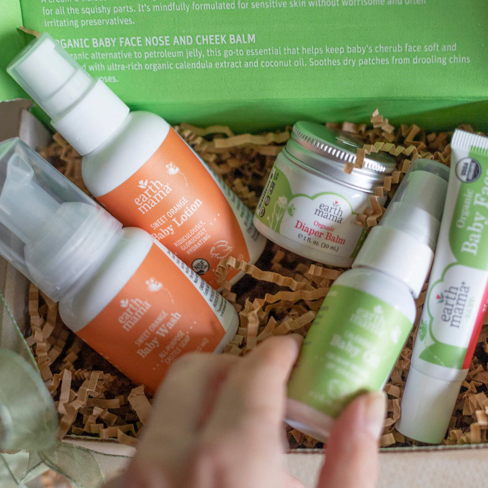 Calendula oil by Earth Mama close-up highlighting fragrance-free formula