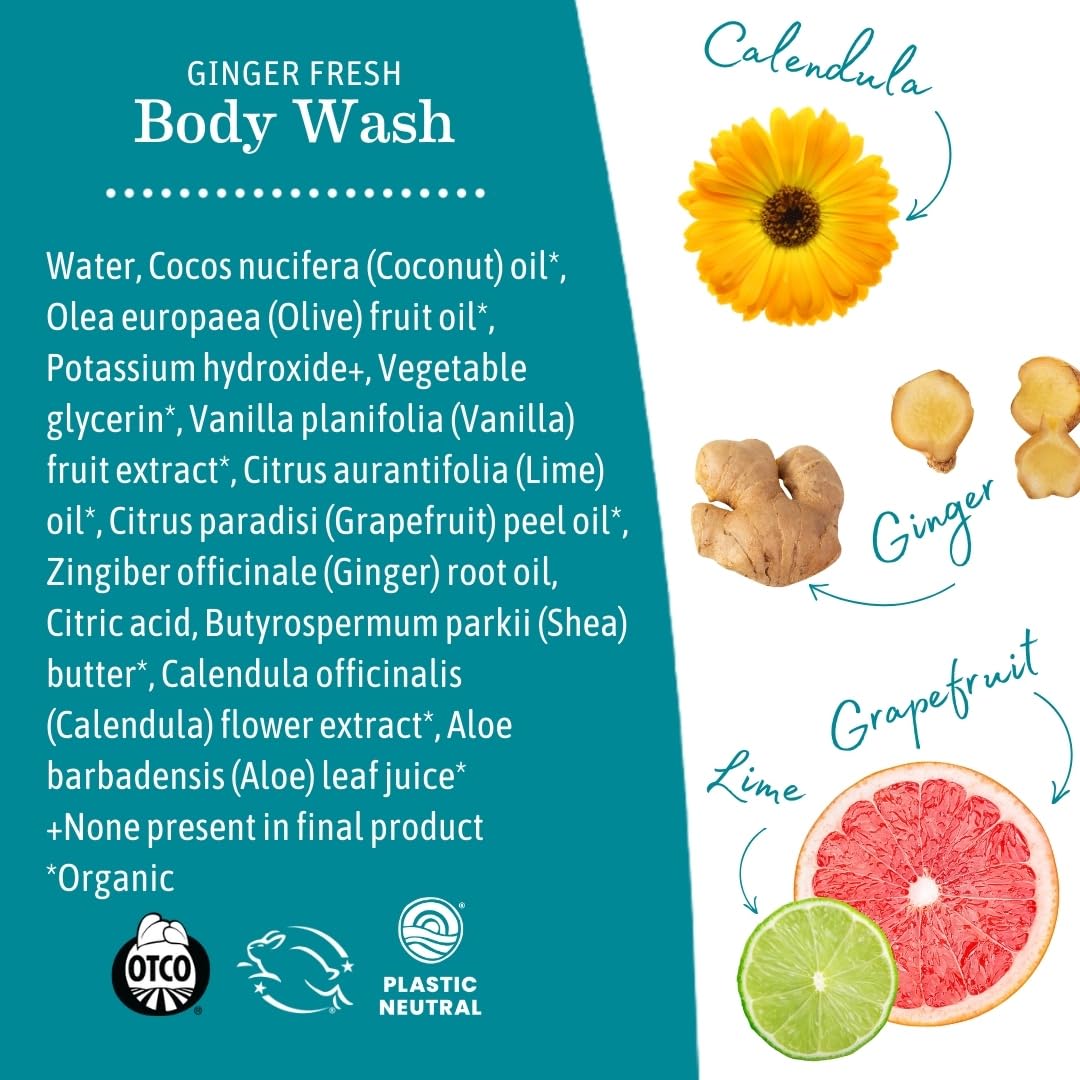 Earth Mama Ginger Fresh coconut oil drops indicate natural moisturization