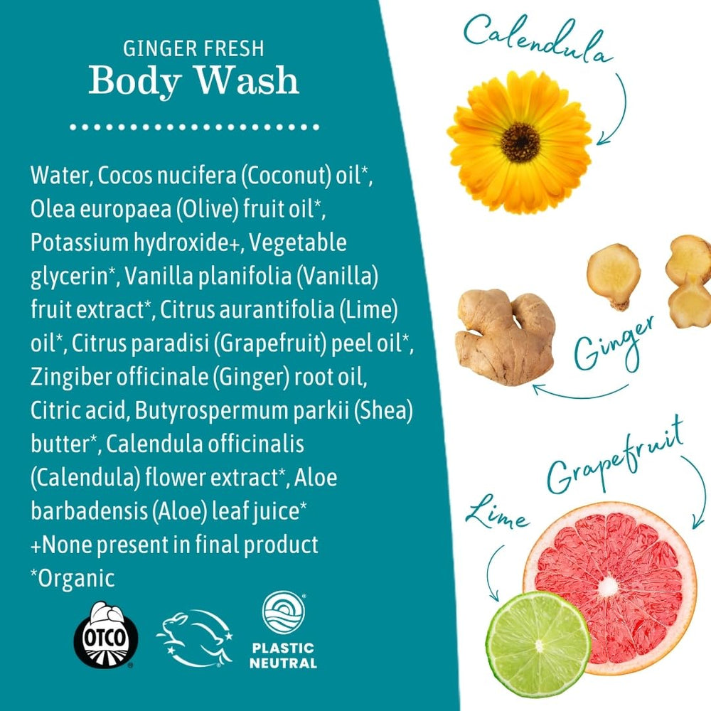 Earth Mama Ginger Fresh coconut oil drops indicate natural moisturization