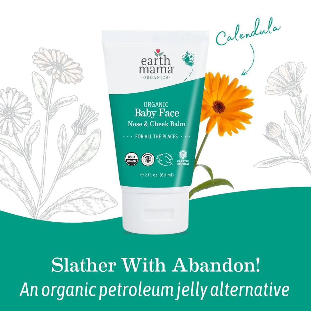 Family-friendly use of Earth Mama balm on dry skin spots