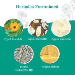 Earth Mama packaging with USDA Organic and EWG Verified logos