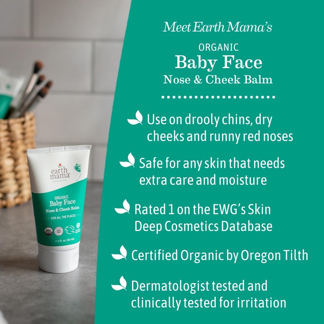 Earth Mama balm around the mouth area for safe moisture