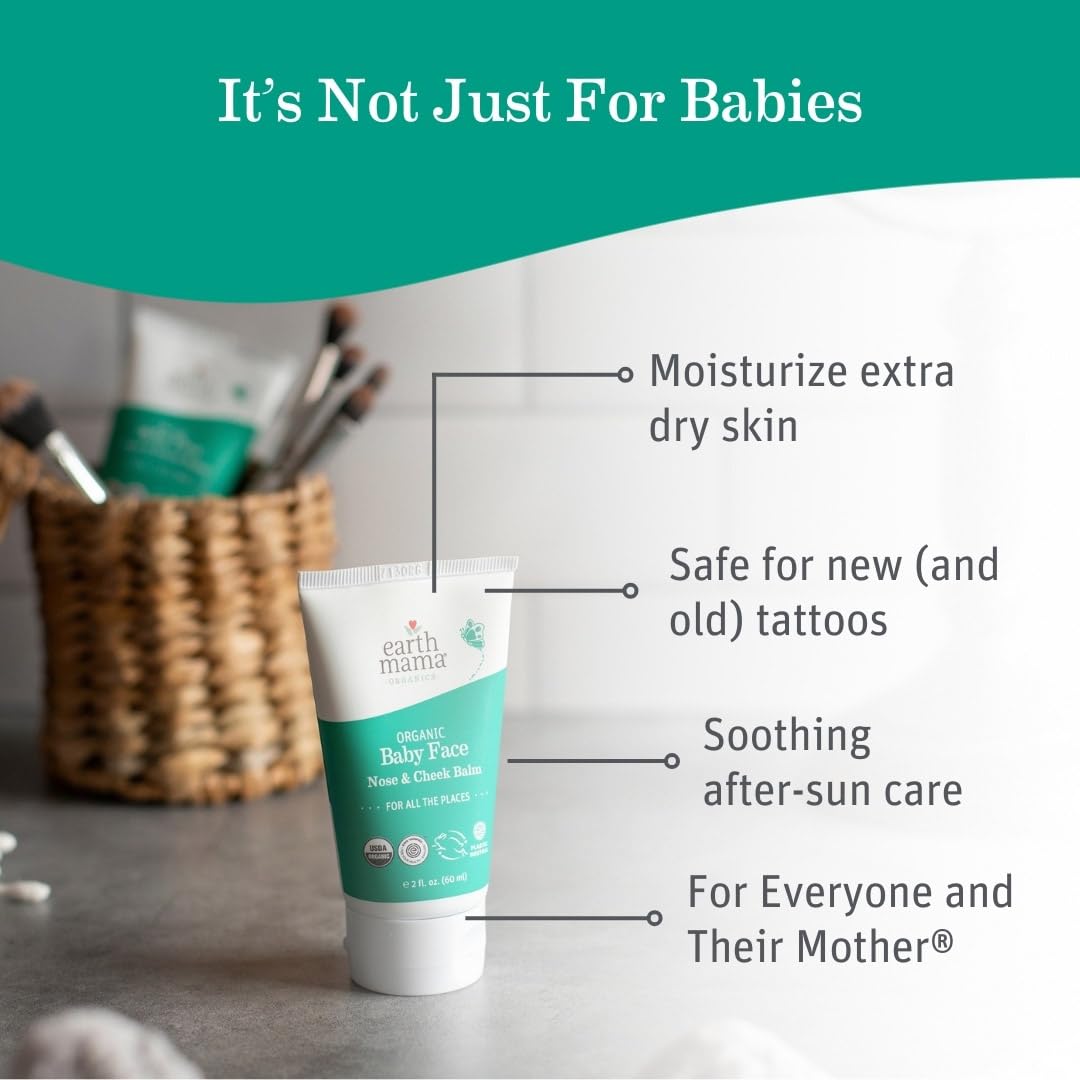 Earth Mama balm texture close-up showing creamy, moisturizing coverage