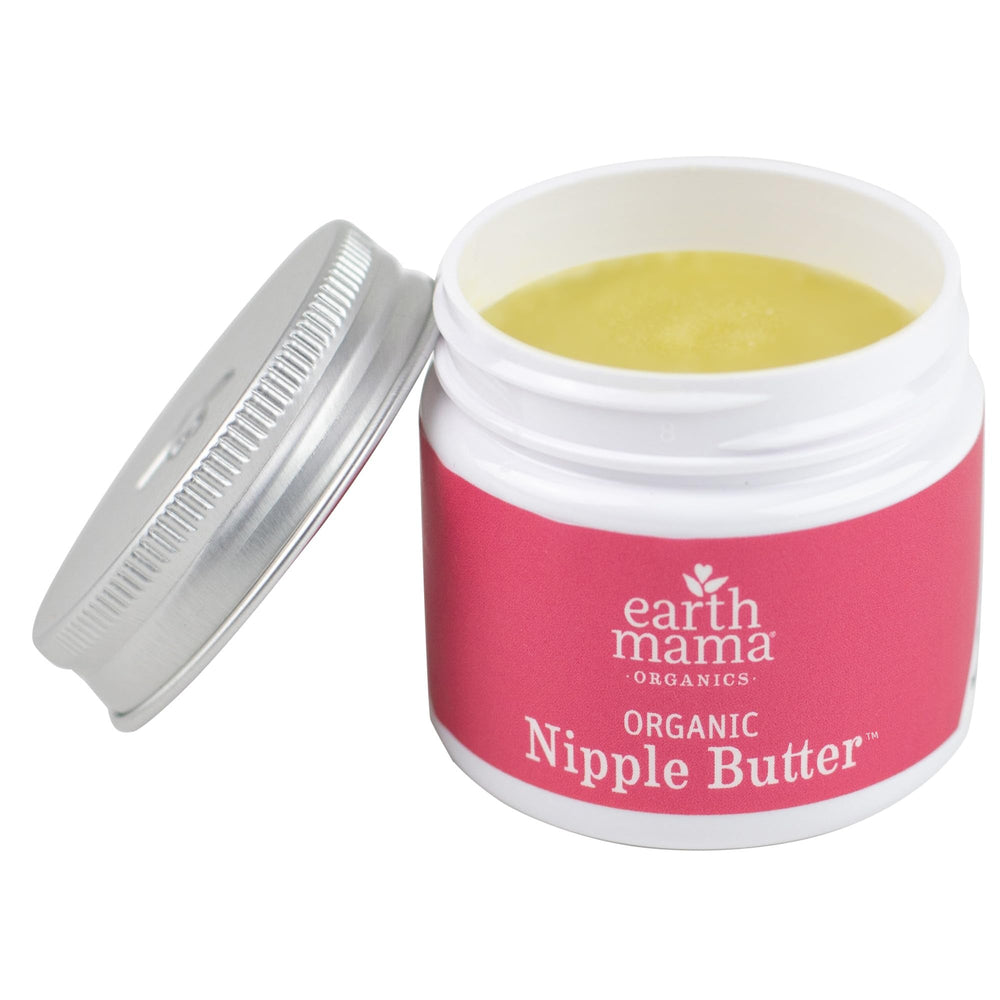 Earth Mama Organic Nipple Butter application on nipple for post-feed comfort