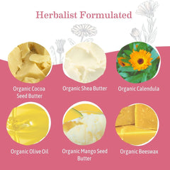 Label highlights lanolin-free and USDA organic ingredients