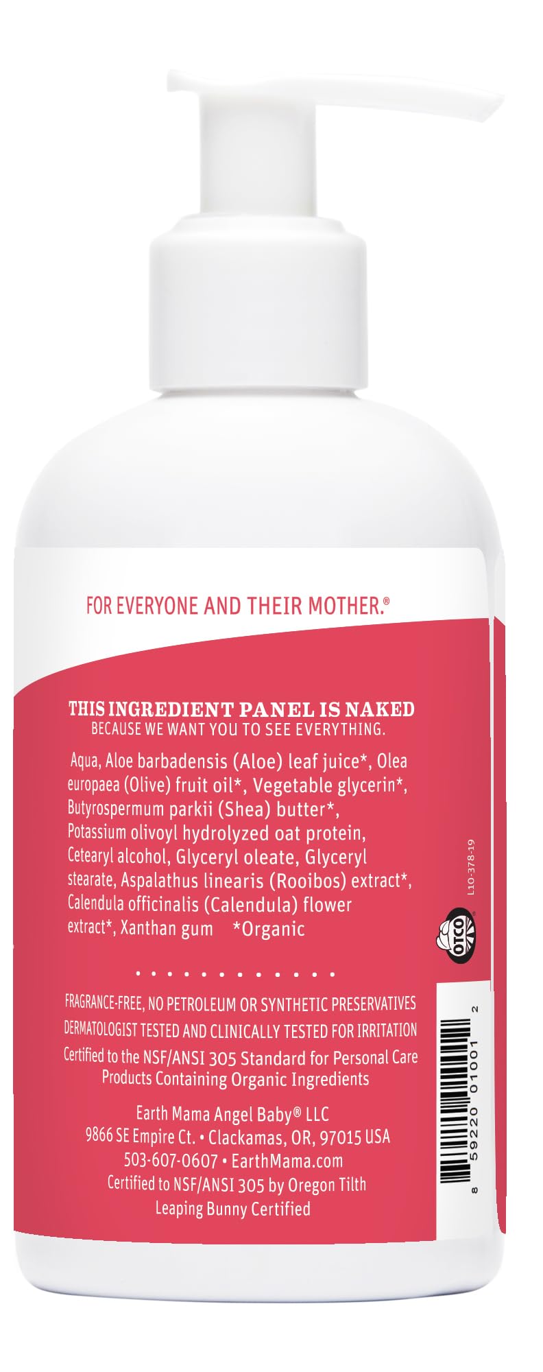 Earth Mama Simply Non-Scents aloe close-up shows soothing hydration for dry areas.