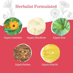 Earth Mama Simply Non-Scents bottle showcases calendula and rooibos ingredients.