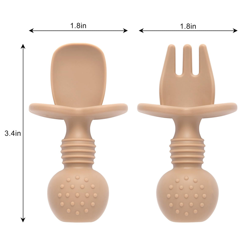 Eascrozn baby feeding set provides soft, durable utensils for indoor or outdoor meals