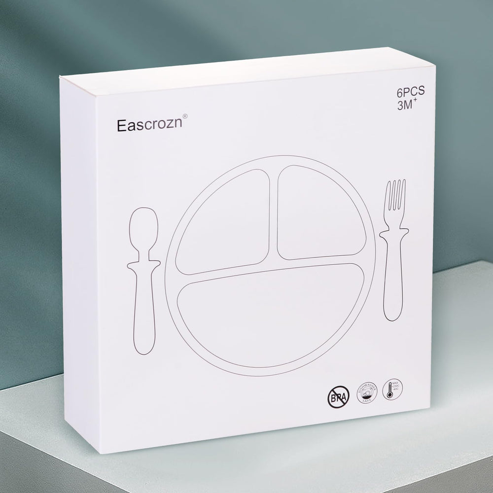Eascrozn gift-pack baby utensils suitable for gifting to new parents.