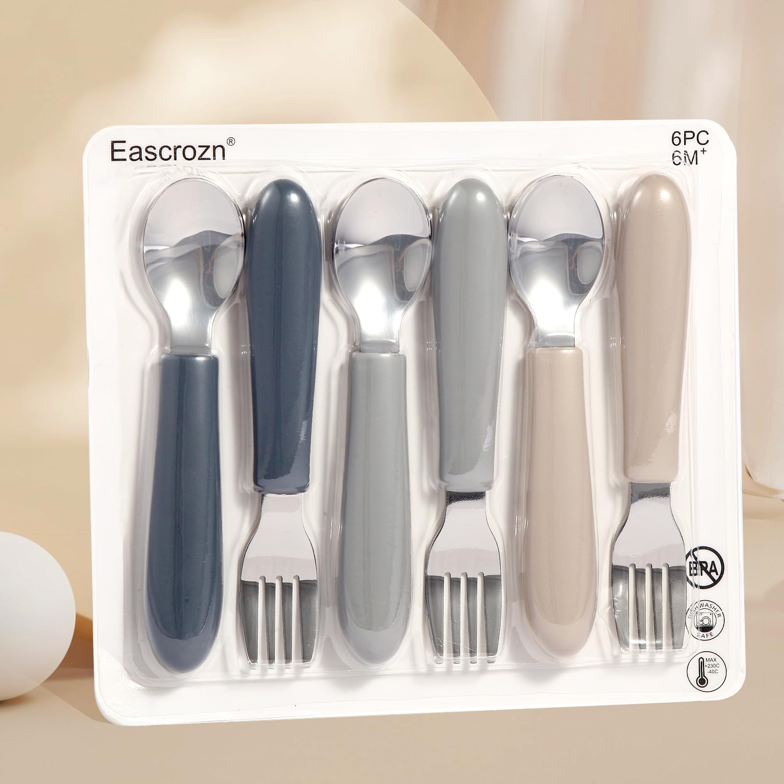 Gift-ready Eascrozn toddler utensils for practical learning at mealtime.