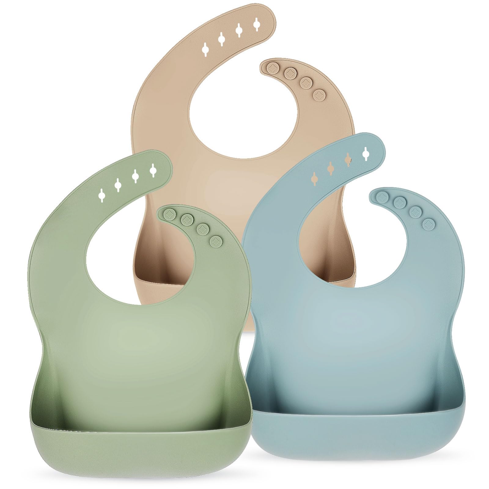 Eascrozn deep-pocket bib catches spills during meals