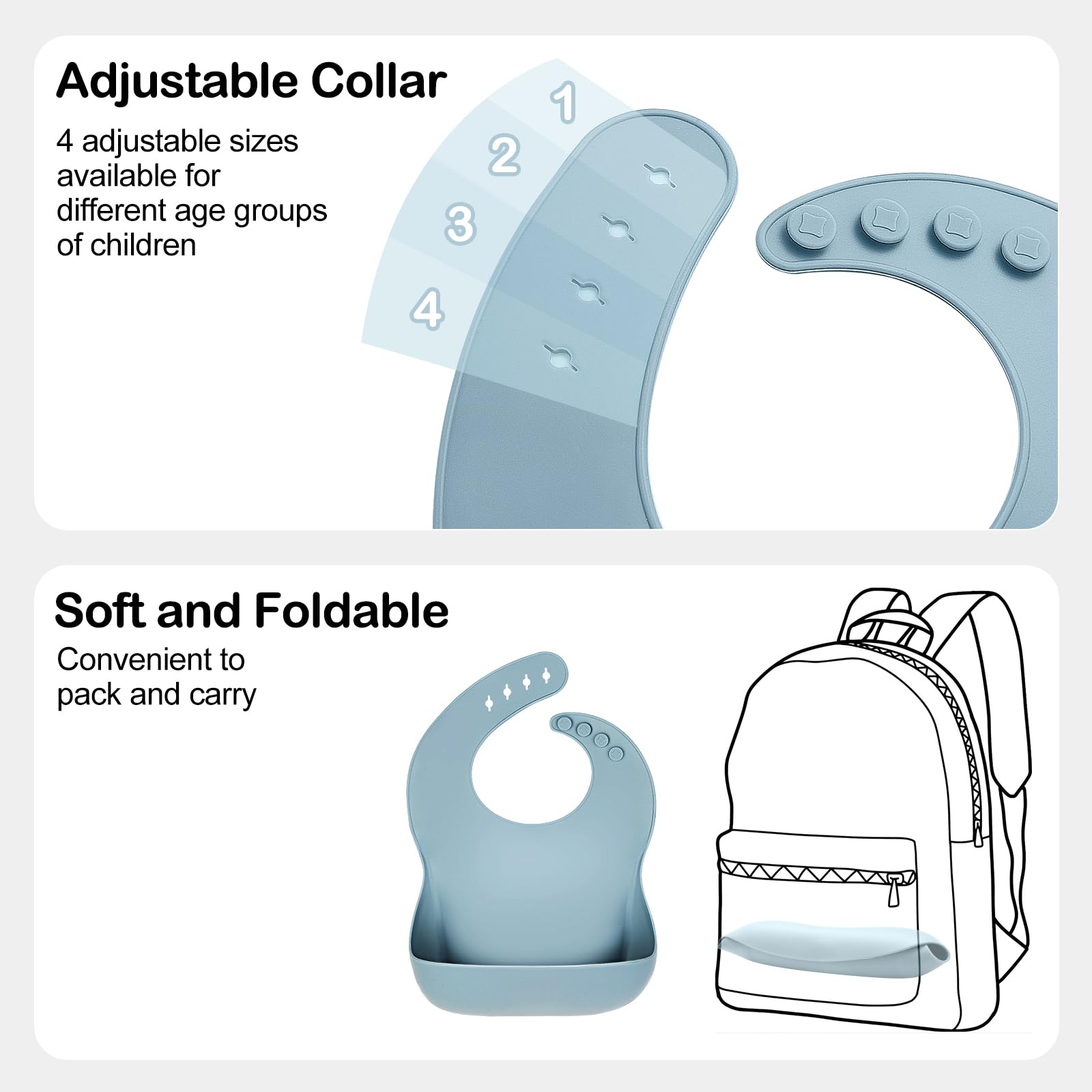 Eascrozn waterproof bib keeps clothes dry during messy meals