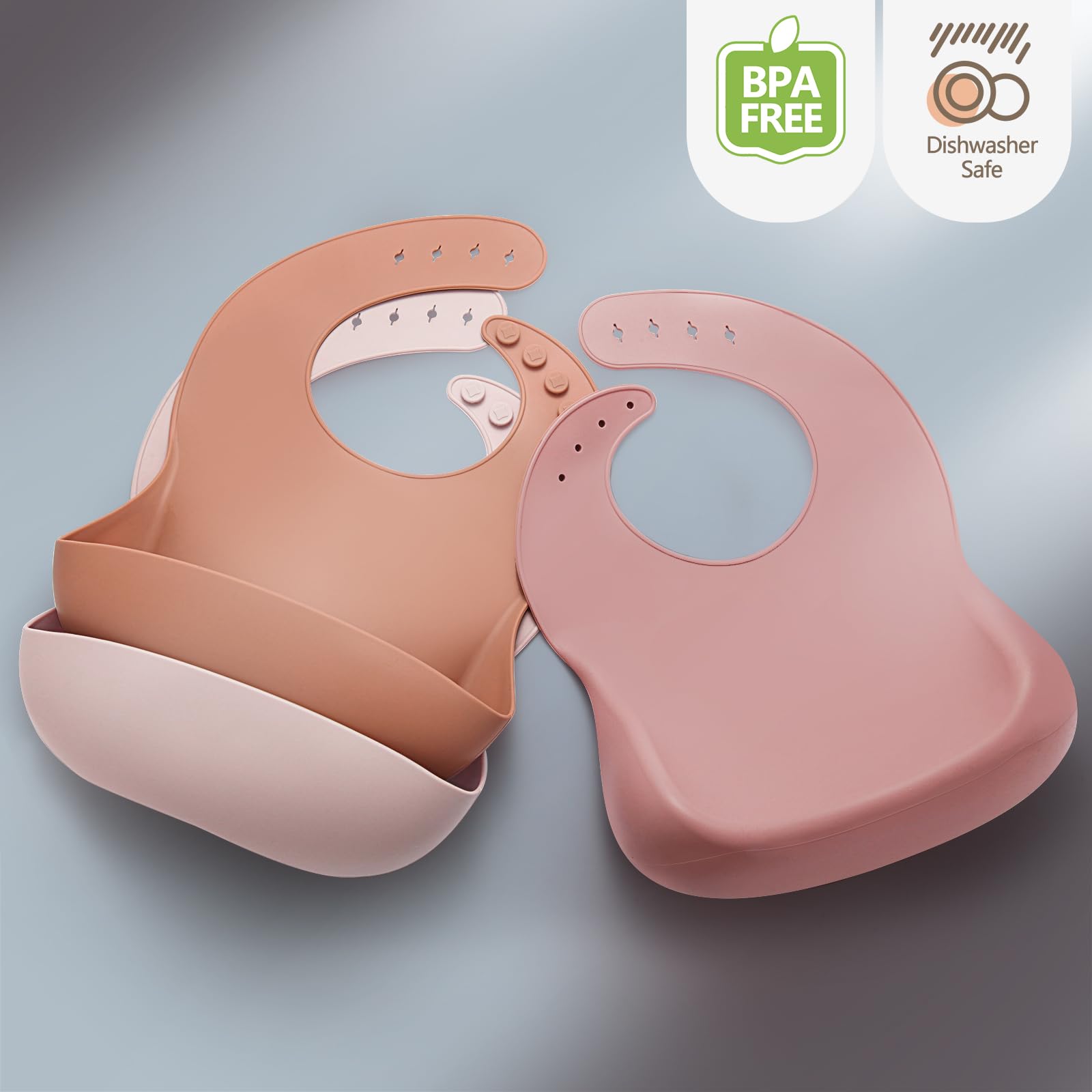 Eascrozn stain-resistant bibs protect clothes during messy meals