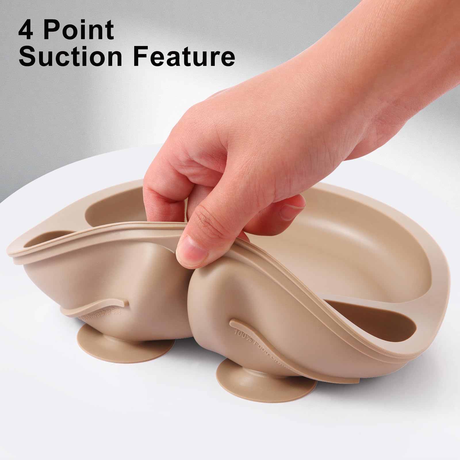 Eascrozn silicone set is BPA-free and dishwasher safe for easy cleanup