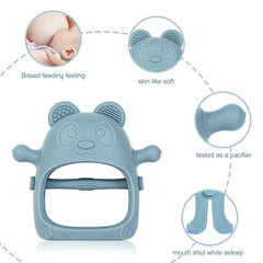 Eascrozn silicone teether one-piece design for safe chewing