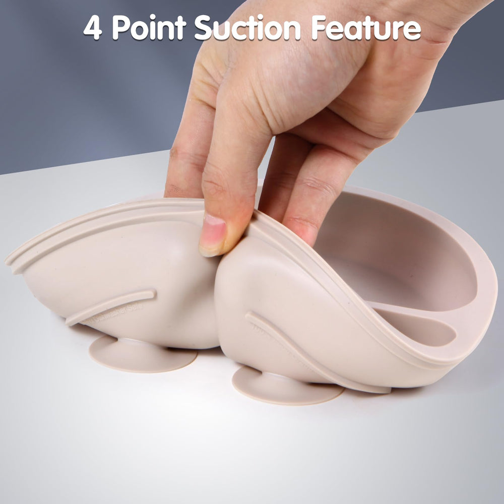 Eascrozn toddler forks with safety barrier for gentle bites