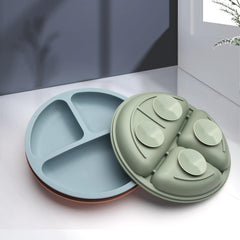 Eascrozn 3-pack silicone plates are dishwasher safe for simple cleanup.